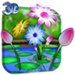 3d flower touch live wallpaper android application logo